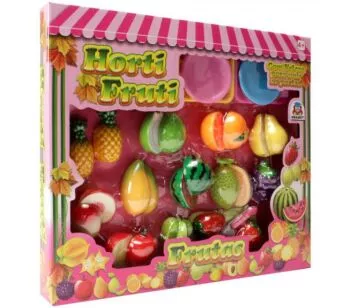 Kit Comidinha Infantil - Horti Fruti - Frutas com autocolante - Braskit