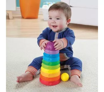 Torre de Potinhos Coloridos Didático Infantil - Fisher-Price