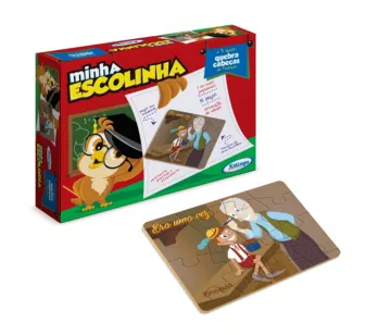 Quebra-Cabeça - 15 Peças - Madeira - Minha Escolinha - Pinóquio - Xalingo