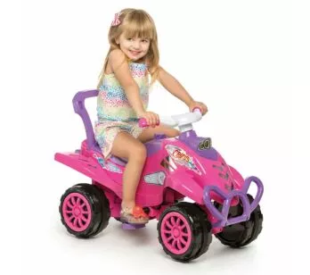 Carrinho de Passeio e Pedal - Cross Turbo - Rosa - Calesita