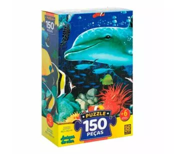 Quebra-Cabeça - 150 Peças - Amigos do Mar - Grow