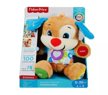 Pelúcia Interativa - Aprender e Brincar - Puppy - Cachorrinho - Fisher-Price