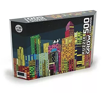 Quebra Cabeça Panoramico 500 Peças Eu Vi Uma Vaca - Grow