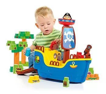 Blocos de Montar - Baby Land - Navio Pirata - 30 Peças - Cardoso Toys