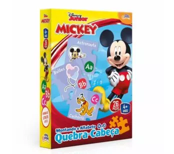 Quebra-Cabeça - 26 peças - Montando o Alfabeto - Disney Junior - Mickey - Toyster