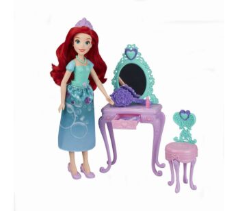 Boneca com Acessórios - Princesas Disney - Penteadeira Real da Ariel - Hasbro