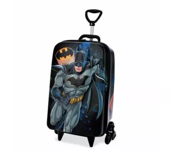 Mochila 3D de Rodinhas Infantil - Liga da Justiça - Batman - Preto - Maxtoy