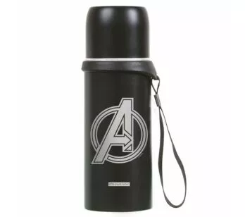 Garrafa Infantil Aço - Térmica - 350 ml - Marvel Avengers Logo - Dermiwil