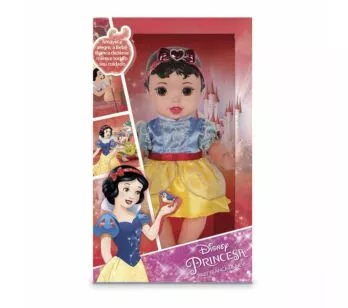 Boneca de Vinil - 30 cm - Baby Princesas Disney Luxo - Branca de Neve - Mimo Toys