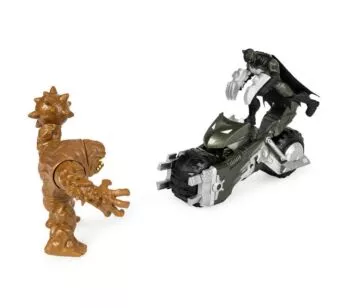 Veículo e Figuras - 10 cm - DC - Batmoto - Batman vs Clayface - Sunny