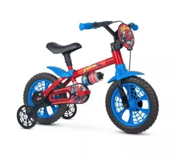 Bicicleta Infantil com Rodinhas - Aro 12 - Spiderman - Nathor