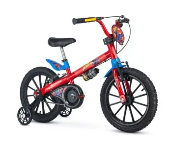 Bicicleta Infantil com Rodinhas - Aro 16 - Spiderman - Nathor