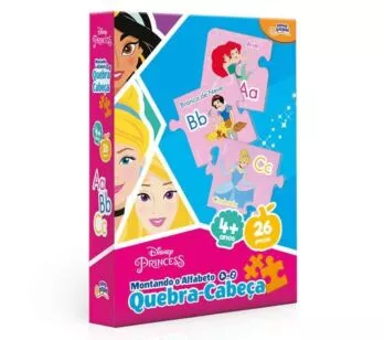 Quebra-Cabeça - 26 Peças - Princesas Disney - Montando o Alfabeto - Toyster