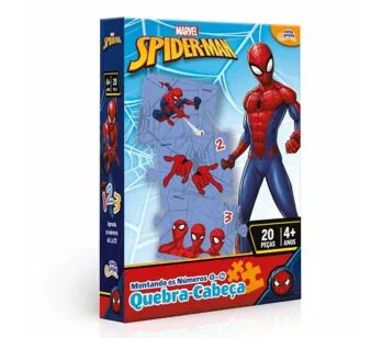 Quebra-Cabeça - 20 peças - Spiderman - Montando os Números - Toyster