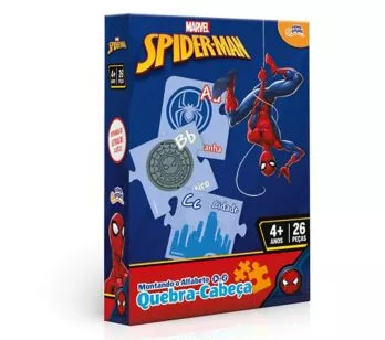 Quebra-Cabeça - 26 Peças - Spiderman - Montando o Alfabeto - Toyster