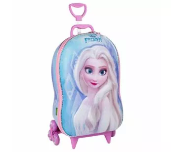 Mochila 3D de Rodinhas Infantil - Disney-Frozen - Elsa - Maxtoy