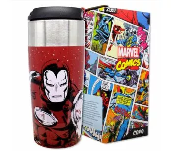Copo com Tampa - 300ml - Marvel Comics - Homem de Ferro - Zonacriativa