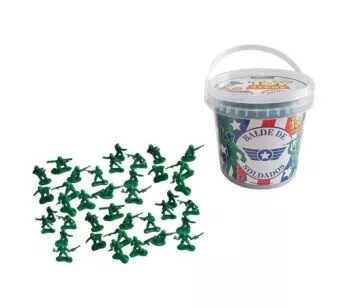 Conjunto de Bonecos - Toy Story - Balde de Soldados - 100 peças - Etitoys