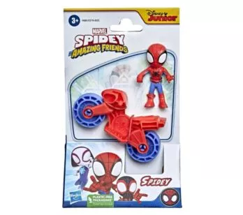 Boneco e Veículo - Spidey and His Amazing Friends - Moto Spidey - Hasbro