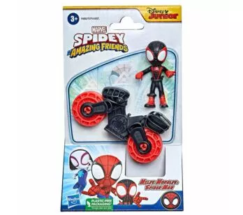 Boneco e Veículo - Spidey and His Amazing Friends - Moto Morales - Hasbro