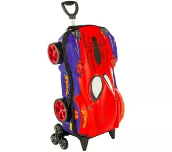 Mochila 3D de Rodinhas Infantil - Homem Aranha - Maxtoy