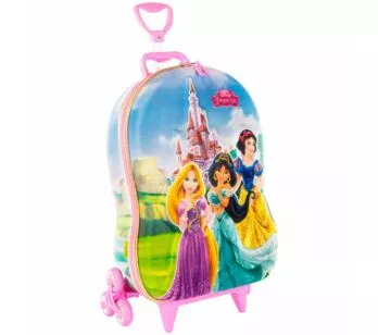 Mochila 3D de Rodinhas Infantil - Disney-Princesas - Castelo - Maxtoy