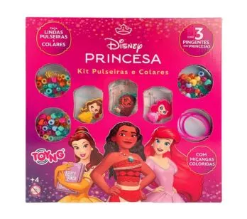 Kit Infantil - Disney Princesas - Pulseiras e Colares com Pingentes - Toyng