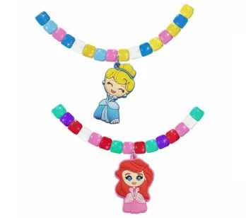 Kit Infantil - Disney Princesas - Pulseira e Colar com Pingentes - Toyng