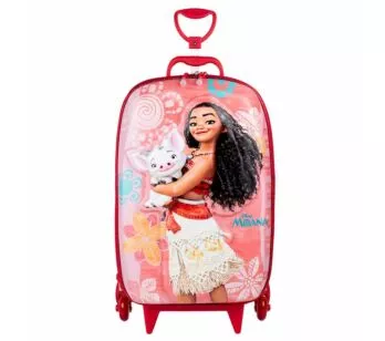 Mochila 3D de Rodinhas Infantil - Disney Princesas - Moana - Maxtoy