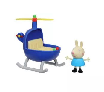 Veículo e Figura - Peppa Pig - Helicóptero com Rebecca - Hasbro