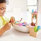 Boneca Articulada - Barbie - Dia de Spa - Banho de Espumas com Pet - Mattel
