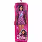 Boneca com Estojo - Barbie Fashionistas - Vestido Rosa e Preto - 143 - Mattel