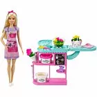 Conjunto e Boneca - Barbie Profissões - Loira - Florista -  Loja Floricultura - Mattel
