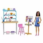 Boneca Articulada - Barbie Dia de Spa - Estúdio de Arte - 25 Peças - Mattel