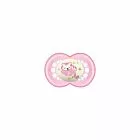 Chupeta - SkinSoft - Night - Brilha no Escuro - 6m - Tigre - Rosa - MAM