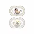 Kit 2 Chupetas - SkinSoft - Day Night - Brilha no Escuro - 16m - Focas - MAM