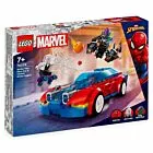 Blocos de Montar - Carro de Corrida Homem-Aranha e Duende Venom - 227 peças - LEGO Marvel Spiderman