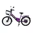 Bicicleta Elétrica - Aro 24 - New Confort 800w - Violeta - Duos Bikes