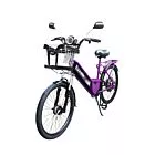 Bicicleta Elétrica - Aro 24 - New Confort 800w Lithium - Violeta - Duos Bikes