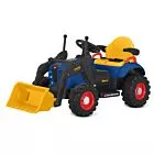 Trator Elétrico Infantil - Escavadeira - 12v - Azul - Bandeirante