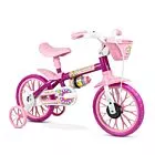 Bicicleta Infantil com Rodinhas - Aro 12 - Flower Lilás - Nathor