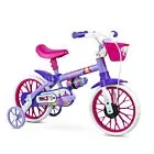 Bicicleta Infantil com Rodinhas - Aro 12 - Violet Roxa - Nathor