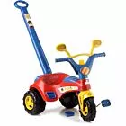 Triciclo Infantil com Empurrador Removível - Polícia - Azul - Cotiplás