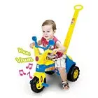 Triciclo Infantil Baby Music com Haste e Som - Azul - Cotiplás