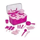 Fogãozinho Infantil com Acessórios - Fogão e Cia - Maleta - Roma Brinquedos