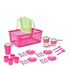 Kit Panelinhas e Utensílios - Sweet Fantasy - Cesta Leva Papinha - 28 Peças - Cardoso Toys