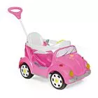 Carrinho de Passeio e Pedal - 1300 Fouks Rosa - Calesita com Haste Direcionável