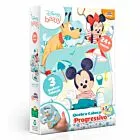 Quebra-Cabeça Progressivo - 2, 3 e 4 Peças - Disney Mickey - Toyster