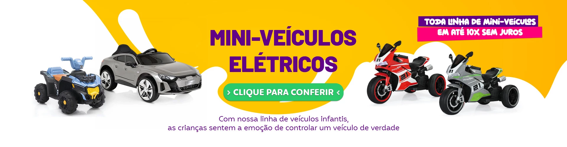 Brinquedos: Mini Veículos Elétricos para Crianças
