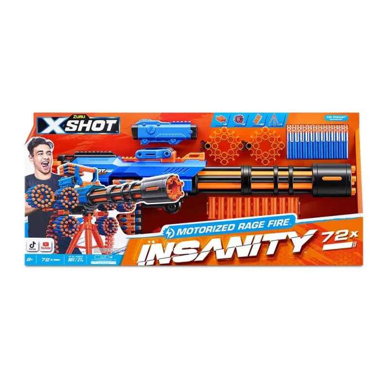 Lançador de Dardos - X-Shot - Insanity - Motorized Rage Fire - 72